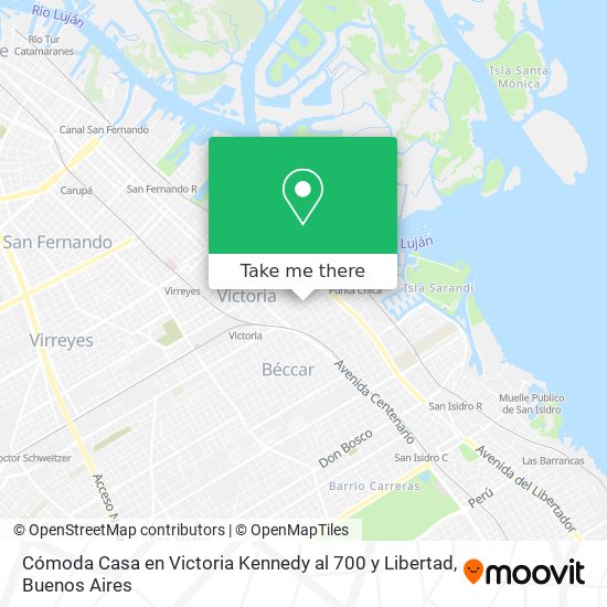 Cómoda Casa en Victoria  Kennedy al 700 y Libertad map