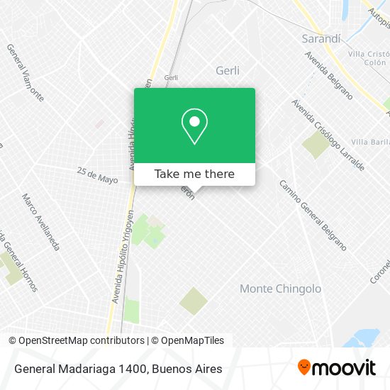 General Madariaga 1400 map