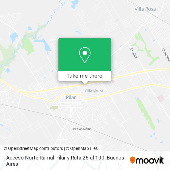 Acceso Norte Ramal Pilar y Ruta 25 al 100 map