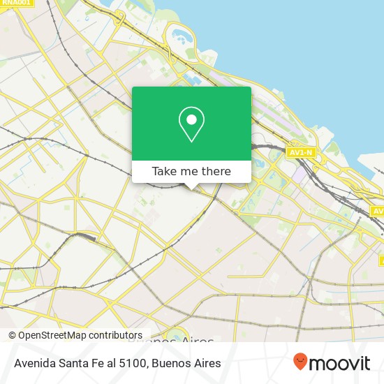 Mapa de Avenida Santa Fe al 5100