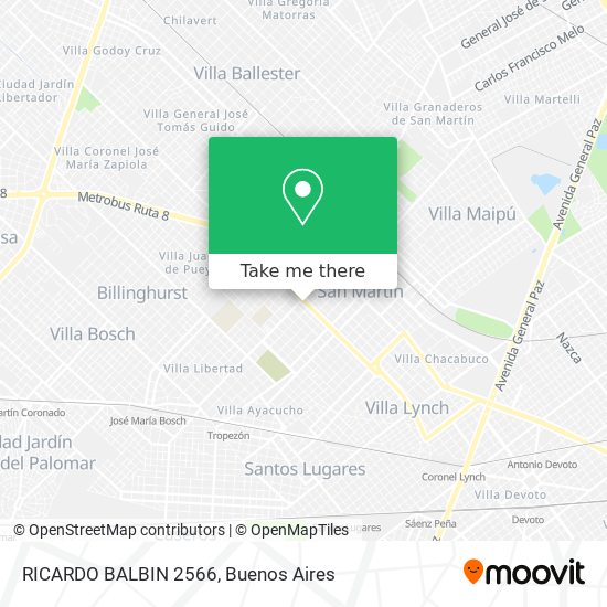 RICARDO BALBIN 2566 map