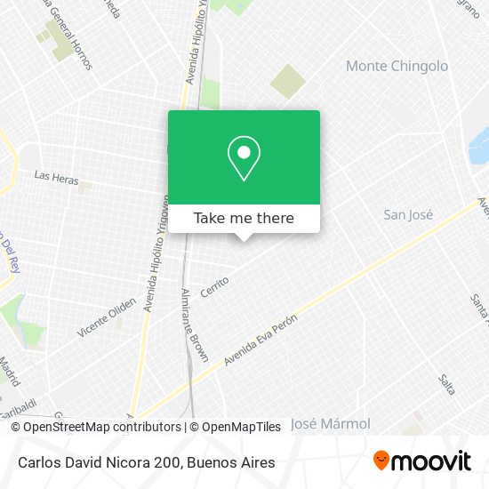 Carlos David Nicora 200 map