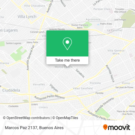 Mapa de Marcos Paz 2137