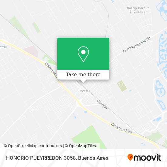 Mapa de HONORIO PUEYRREDON 3058