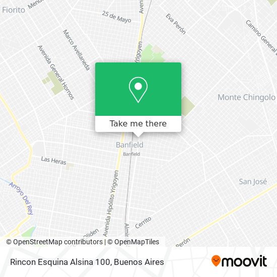 Rincon Esquina Alsina 100 map