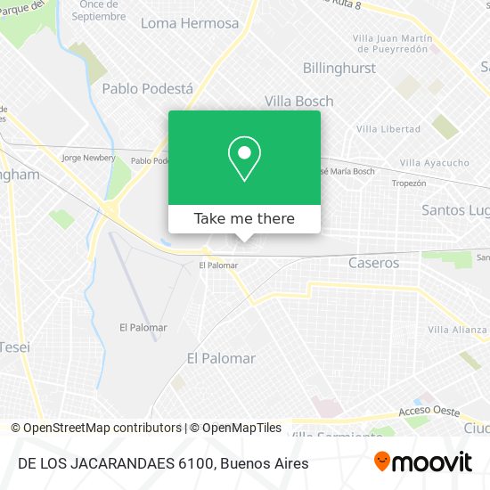 Mapa de DE LOS JACARANDAES 6100