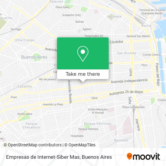 Empresas de Internet-Siber Mas map