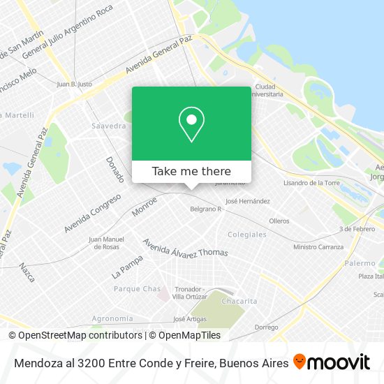 Mendoza al 3200 Entre Conde y Freire map