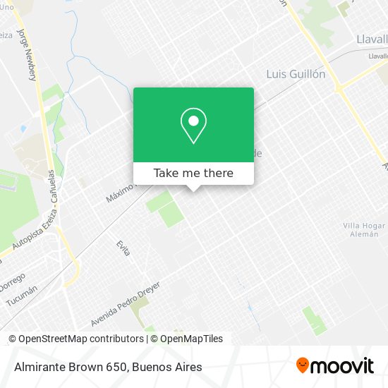 Almirante Brown 650 map