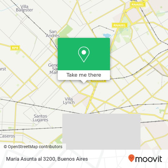 María Asunta al 3200 map