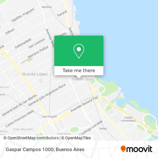 Gaspar Campos 1000 map