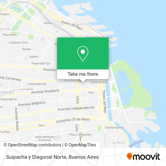 Mapa de Suipacha y Diagonal Norte