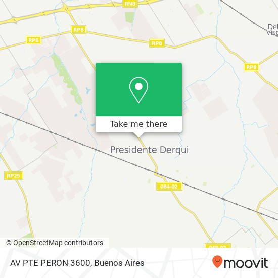 AV PTE PERON 3600 map