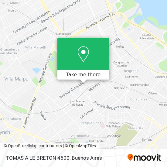 Mapa de TOMAS A  LE BRETON 4500