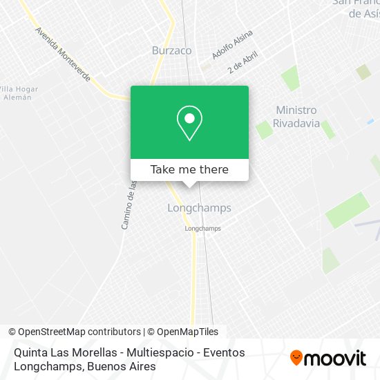 Mapa de Quinta Las Morellas - Multiespacio - Eventos Longchamps