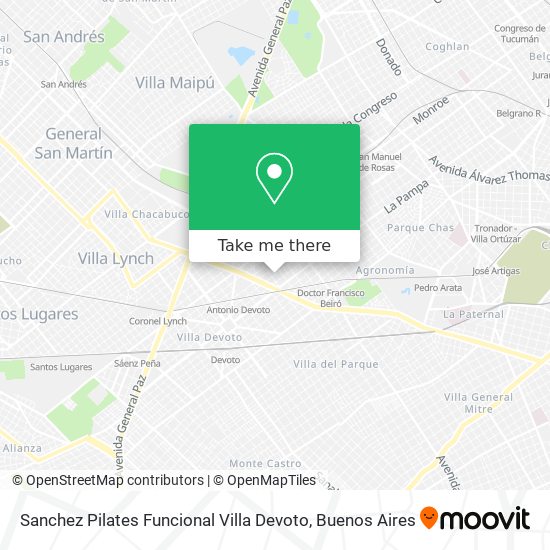 Sanchez Pilates Funcional Villa Devoto map