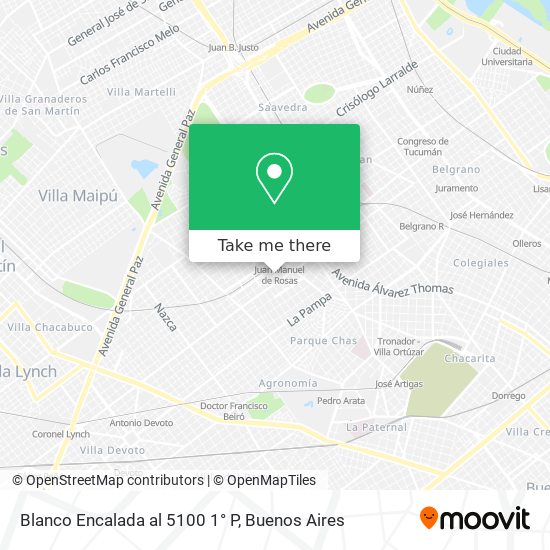 Mapa de Blanco Encalada al 5100 1° P