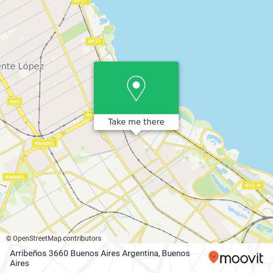 Mapa de Arribeños 3660  Buenos Aires  Argentina