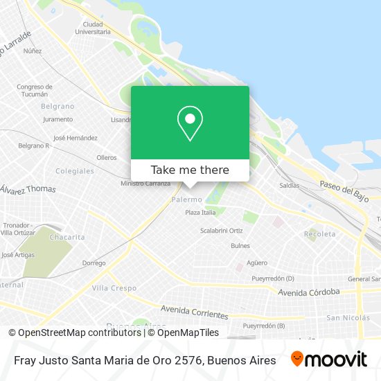 Fray Justo Santa Maria de Oro 2576 map