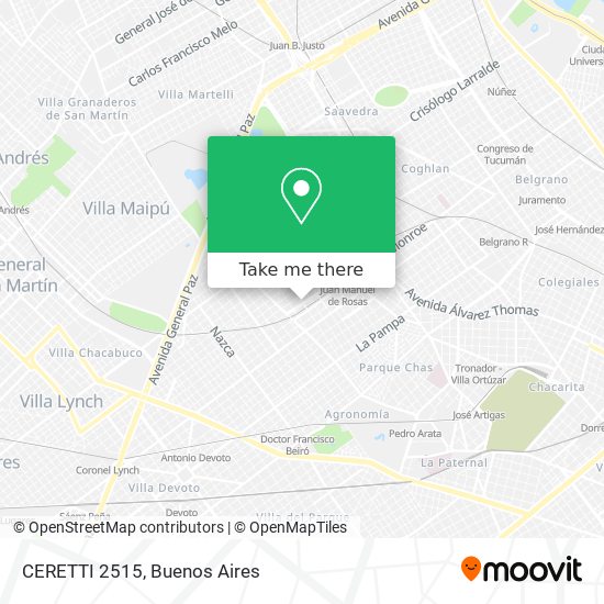 Mapa de CERETTI 2515