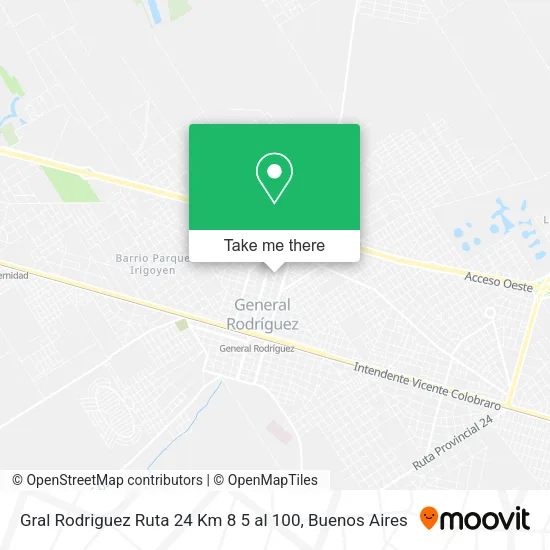 Gral  Rodriguez   Ruta 24  Km 8 5 al 100 map