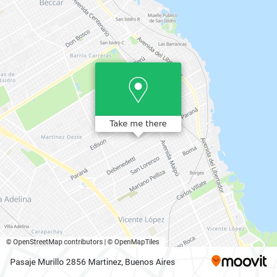Pasaje Murillo 2856  Martinez map