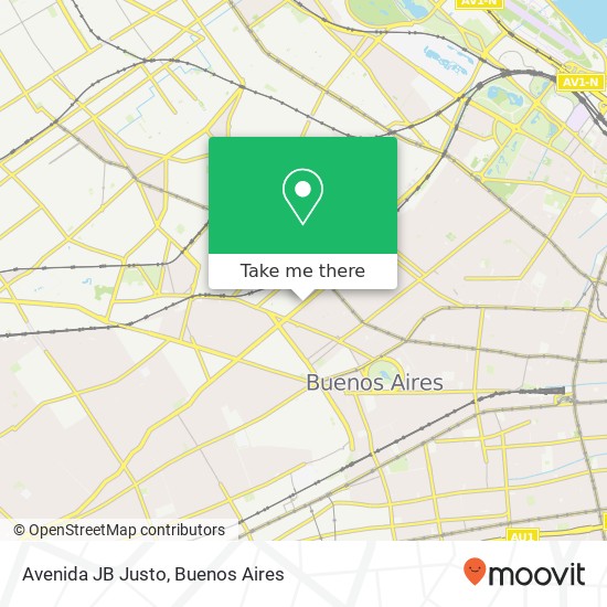 Avenida JB Justo map