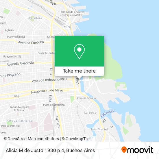 Alicia M  de Justo 1930 p 4 map