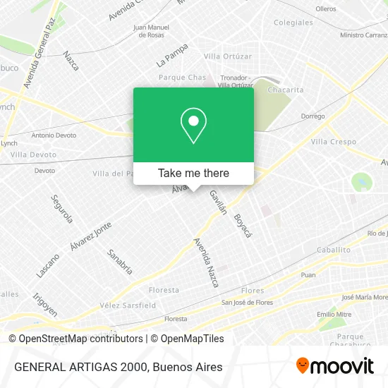 GENERAL ARTIGAS 2000 map