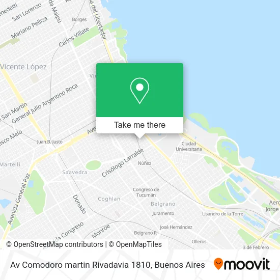 Mapa de Av Comodoro martin  Rivadavia 1810