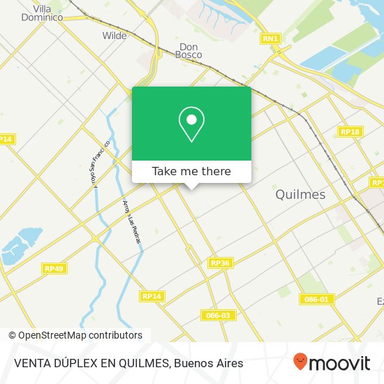 Mapa de VENTA DÚPLEX EN QUILMES