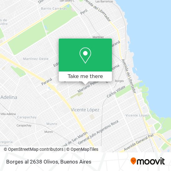 Borges al 2638 Olivos map