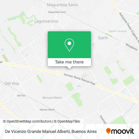 De Vicenzo Grande  Manuel Alberti map