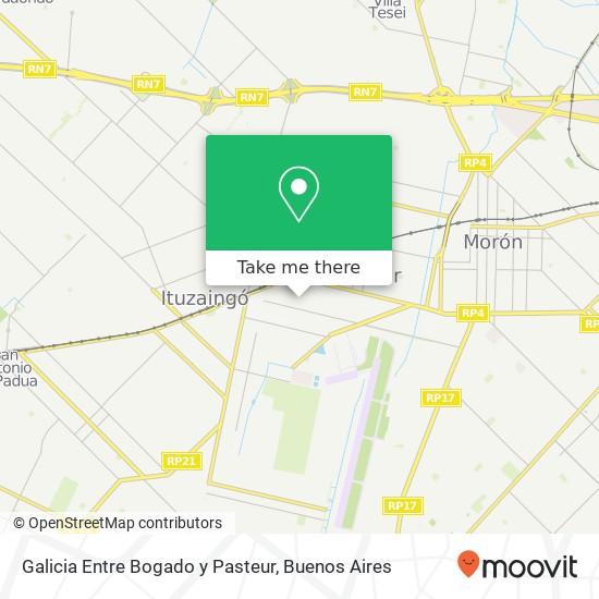 Galicia Entre Bogado y Pasteur map