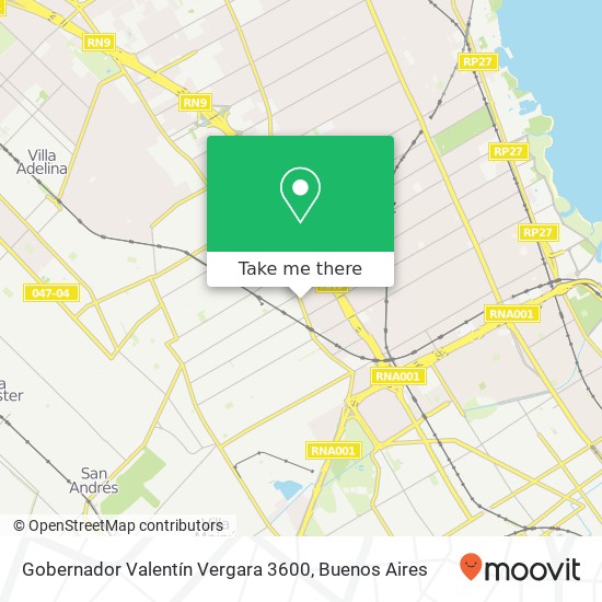 Mapa de Gobernador Valentín Vergara  3600