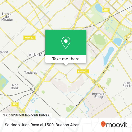 Soldado Juan Rava al 1500 map