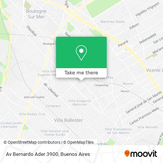 Av  Bernardo Ader 3900 map