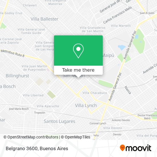 Belgrano 3600 map