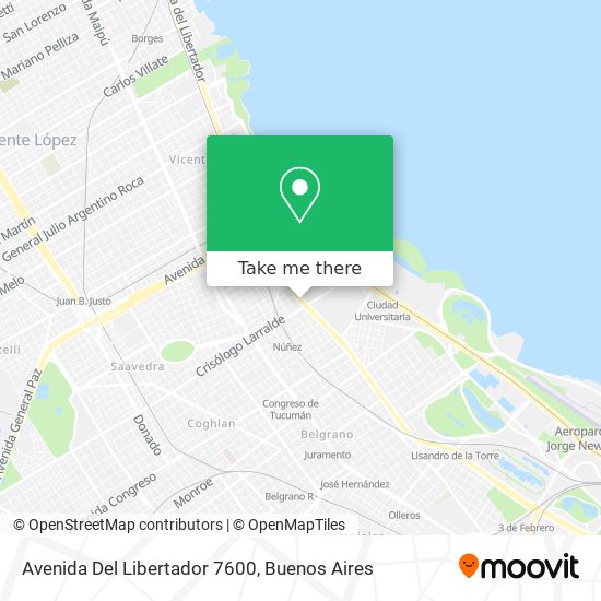 Avenida Del Libertador 7600 map