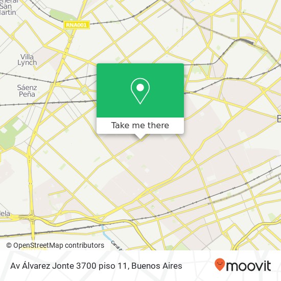 Av  Álvarez Jonte 3700  piso 11 map