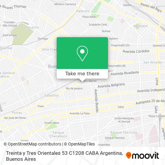 Mapa de Treinta y Tres Orientales 53  C1208 CABA  Argentina
