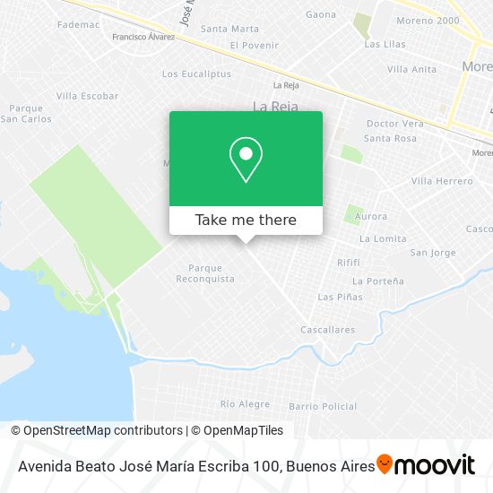 Mapa de Avenida Beato José María Escriba 100