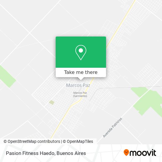 Pasion Fitness Haedo map