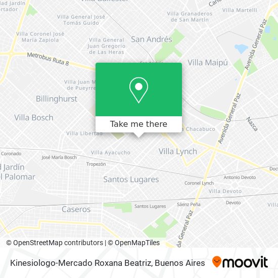 Mapa de Kinesiologo-Mercado Roxana Beatriz