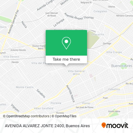 Mapa de AVENIDA ALVAREZ JONTE 2400