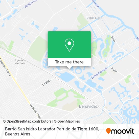 Barrio San Isidro Labrador  Partido de Tigre 1600 map