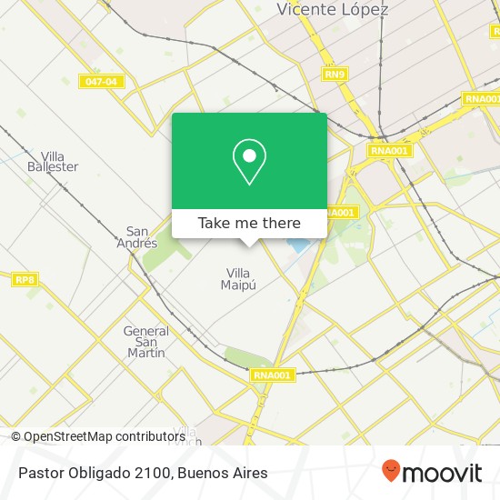 Pastor Obligado 2100 map