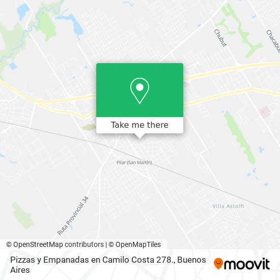 Pizzas y Empanadas en Camilo Costa 278. map