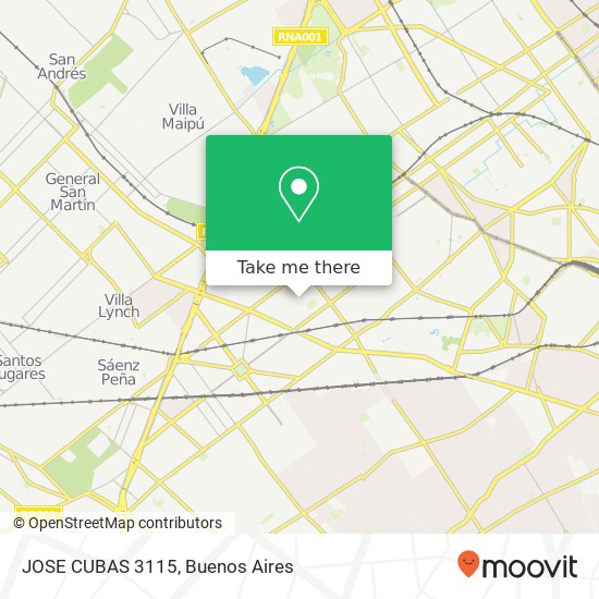 JOSE CUBAS 3115 map