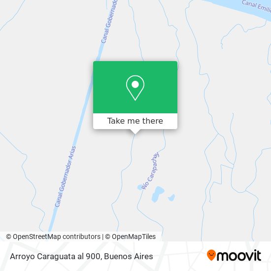 Arroyo Caraguata  al 900 map
